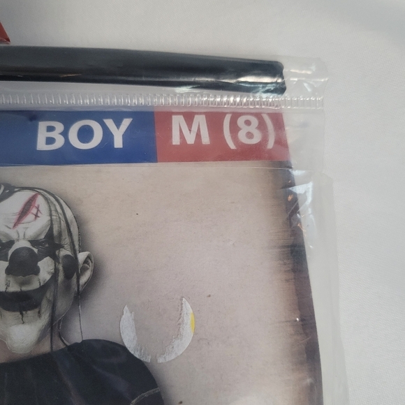 NIP Killer Clown 3 Piece Set Boys Size 8 Halloween Costume - Picture 4 of 8